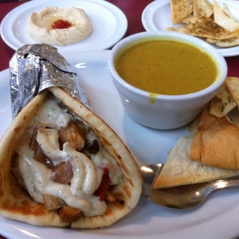 Zaina - Chicken Shawarma with lentil soup! - Mediterranean Near Me - Kansas City, Missouri Zaina - Chicken Shawarma with lentil soup! - Mediterranean Near Me - Kansas City, Missouri