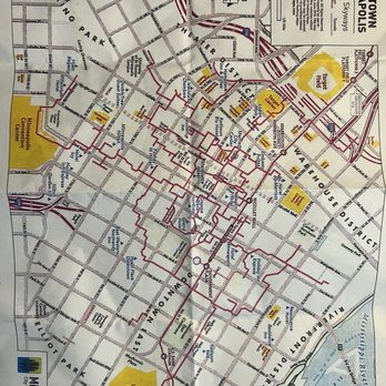 Minneapolis Skyway System - Closeup map circuits - Local Flavor Near Me - Minneapolis, Minnesota