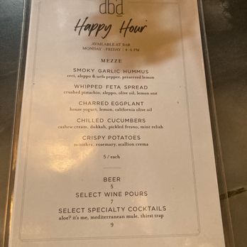 Aba - Happy Hour menu - Mediterranean Near Me - Austin, Texas