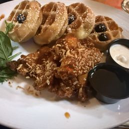 Chicken and waffles look closer at size of wing