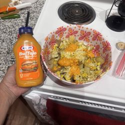 Buffalo mayo for my potato salad.