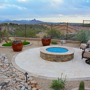 Falcon Landscapes Fire Ice Fire Pit Seating Area Marbella