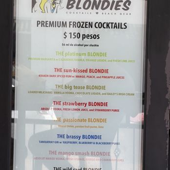 Los Otros Blondies - Menu - Bars Near Me - Puerto Vallarta, JAL Los Otros Blondies - Menu - Bars Near Me - Puerto Vallarta, JAL