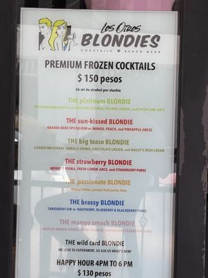 Menu photo 1 Los Otros Blondies Puerto Vallarta, JAL Menu photo 1 Los Otros Blondies Puerto Vallarta, JAL