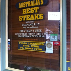 Lygon Charcoal Grill & Steakhouse Restaurant - Front window