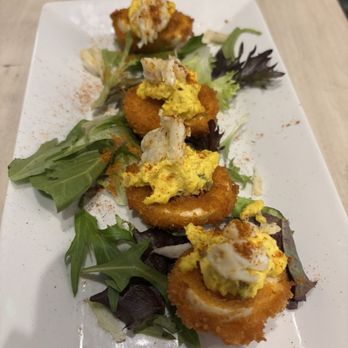 Miss Toya's - Fried deviled eggs with crab meat - Southern Near Me - Gambrills, Maryland Miss Toya's - Fried deviled eggs with crab meat - Southern Near Me - Gambrills, Maryland