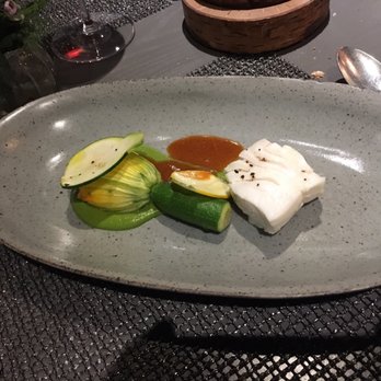 The Kitchin - Perfectly cooked fish and baby zucchini blossom - British Near Me - Edinburgh, EDH