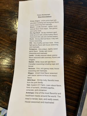 Menu photo 1 Game Louisville, KY Menu photo 1 Game Louisville, KY
