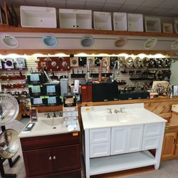 Large selection of faucets.