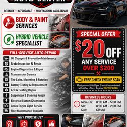 Safeway Auto Center - Promo flyer
