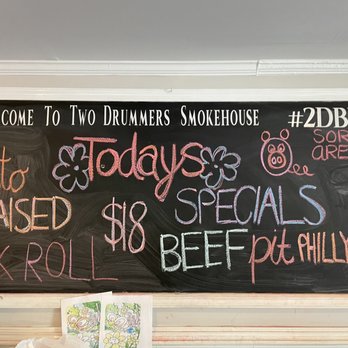 Two Drummers Smokehouse - Specials board - Barbeque Near Me - Toano, Virginia Two Drummers Smokehouse - Specials board - Barbeque Near Me - Toano, Virginia