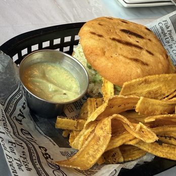 Marker 99 Restaurant & Lounge - Arepa Queen with Plantain chips - New American Near Me - Melbourne, Florida Marker 99 Restaurant & Lounge - Arepa Queen with Plantain chips - New American Near Me - Melbourne, Florida