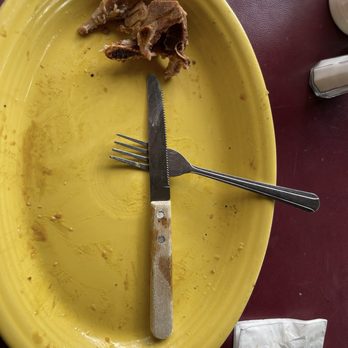 Molly's Souper - Finished plates of pork chops eggs and potatoes - Breakfast & Brunch Near Me - Upland, California