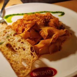 Pappardelle Bolognese (egg noodles and veal meat sauce) Pappardelle Bolognese (egg noodles and veal meat sauce)
