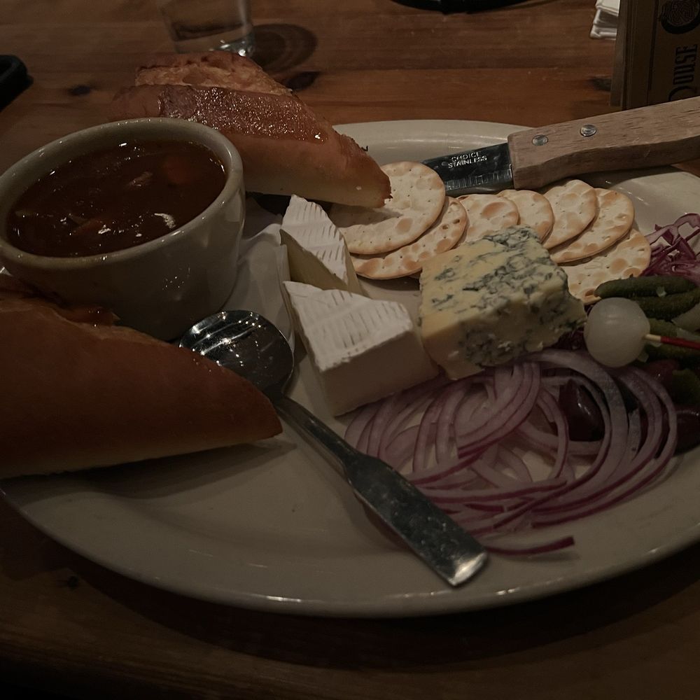 Ploughman's Dinner with beef stew Ploughman's Dinner with beef stew