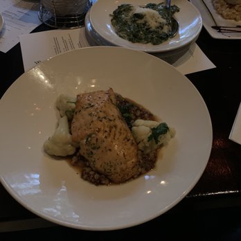 Ray's On the River - HONEY GLAZED CEDAR PLANK SALMON* (Local honey, quinoa & farro, sautéed kale, roasted cauliflower) - Seafood Near Me - Sandy Springs, Georgia Ray's On the River - HONEY GLAZED CEDAR PLANK SALMON* (Local honey, quinoa & farro, sautéed kale, roasted cauliflower) - Seafood Near Me - Sandy Springs, Georgia