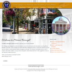 CourseVector - A conversion of an original seal into a vector file and design the new website for Mercer Borough, Mercer, PA.