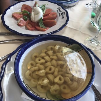 Chez Black - Tortellini soup and burrata salad - Italian Near Me - Positano, SA