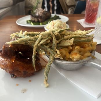 Prime Catch - Half bbq chicken with baked Mac n cheese & fried green beans - Seafood Near Me - Boynton Beach, Florida Prime Catch - Half bbq chicken with baked Mac n cheese & fried green beans - Seafood Near Me - Boynton Beach, Florida