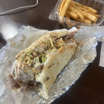 Greek Guys - Lamb and Beef gyro no tomatoes only white sauce and onions (I usually don't order that way but I was being cautious) - Greek Near Me - Ocean Township, New Jersey Greek Guys - Lamb and Beef gyro no tomatoes only white sauce and onions (I usually don't order that way but I was being cautious) - Greek Near Me - Ocean Township, New Jersey