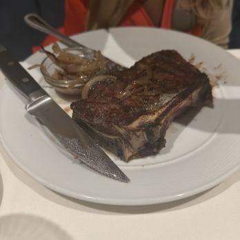 Eddie V's Prime Seafood - 18 oz USDA Prime Bone-In New York Strip - Seafood Near Me - Alpharetta, Georgia