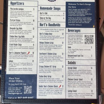 Hart's Garage - Menu photo - New American Near Me - Hampshire, Illinois Hart's Garage - Menu photo - New American Near Me - Hampshire, Illinois