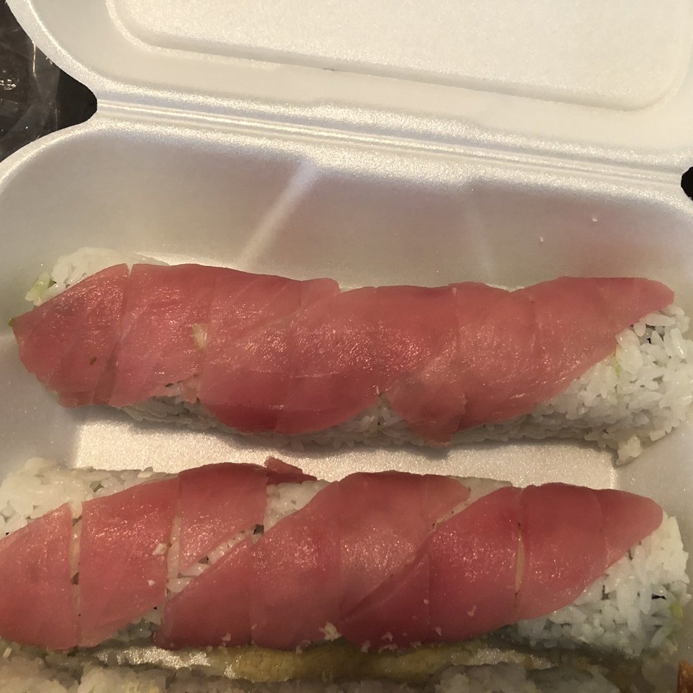 Amagi Sushi - Thin portions of tuna for the Hawaiian roll - Sushi Bars Near Me - Riverside, California Amagi Sushi - Thin portions of tuna for the Hawaiian roll - Sushi Bars Near Me - Riverside, California
