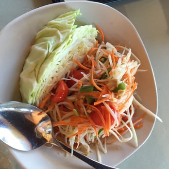 BKK Thai Kitchen - Papaya salad with wayyyy too much sugar or tamarind. - Thai Near Me - Carlsbad, California