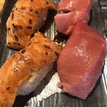 Sushi Den - Spicy aburi salmon belly and toro - Japanese Near Me - Denver, Colorado Sushi Den - Spicy aburi salmon belly and toro - Japanese Near Me - Denver, Colorado