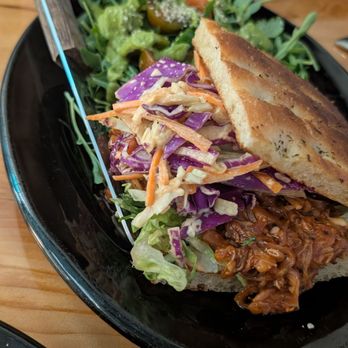 Julia's Vegetarian Restaurant - BBQ Jackfruit Sandwich - Vegetarian Near Me - Pacific Grove, California