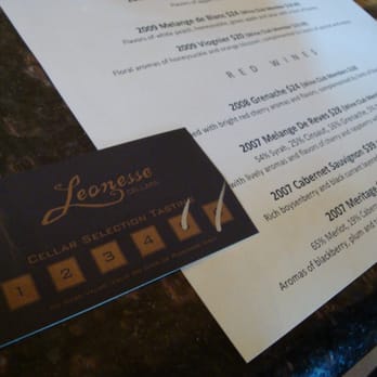 Leoness Cellars - Tasting card - Venues & Event Spaces Near Me - Temecula, California