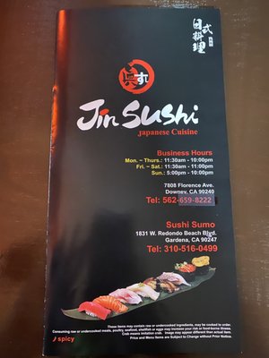 Menu photo 8 Jin Sushi Downey, CA