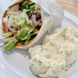 The Hungry Greek - Grilled chicken with a side of potato salad