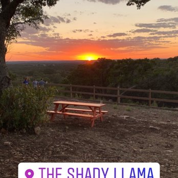 The Shady Llama - Sunset! - Beer Gardens Near Me - Wimberley, Texas The Shady Llama - Sunset! - Beer Gardens Near Me - Wimberley, Texas