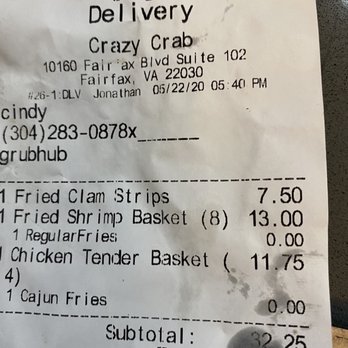 Crazy Crab - What we actually ordered - Cajun/Creole Near Me - Fairfax, Virginia Crazy Crab - What we actually ordered - Cajun/Creole Near Me - Fairfax, Virginia