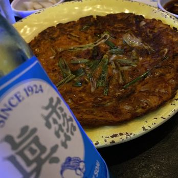 Crazy Pocha - Jinro soju and kimchi pancake - Korean Near Me - Palisades Park, New Jersey