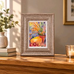 Kathy's Corner Shop - Small original painting by International artist, Janet Dixon
.