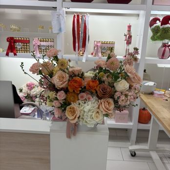 Flowers On Wheels - Birthday arrangement created from a color palette and flower type I provided. - Florists Near Me - Santa Ana, California