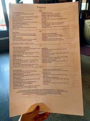 Menu photo 2 Trapeze Restaurant Burlingame, CA Menu photo 2 Trapeze Restaurant Burlingame, CA