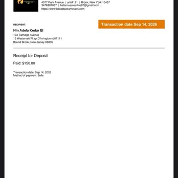 Ballastack Movers - Proof - Movers Near Me - The Bronx, New York