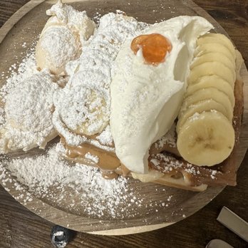 Waffle and Berry - Peanut butter waffle with guava jelly - Waffles Near Me - Honolulu, Hawaii