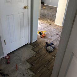 Floor & Decor - Area where the old tile was. So glad we took that small walkway out.