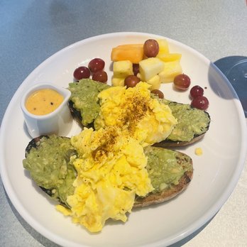Sixty Vines - eggs & avocado toast w/ fruit - New American Near Me - Nashville, Tennessee Sixty Vines - eggs & avocado toast w/ fruit - New American Near Me - Nashville, Tennessee