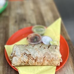 Sonoratown - COSTILLA BURRITO 2.0: grilled steak, chunky guacamole, monterey jack cheese, pinto beans & chiltepin salsa
