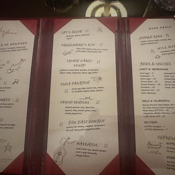 Nowhere Lounge - Menú - Cocktail Bars Near Me - Las Vegas, Nevada