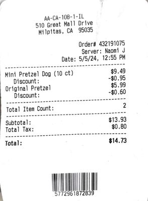 Menu photo 4 Auntie Anne's Milpitas, CA Menu photo 4 Auntie Anne's Milpitas, CA