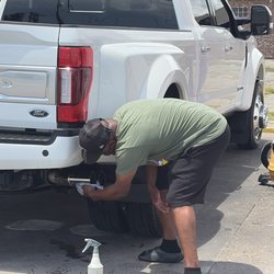 The boss making sure it's perfect!