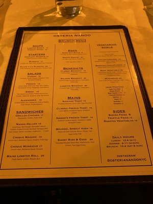 Menu photo 7 Osteria Nando New York, NY Menu photo 7 Osteria Nando New York, NY