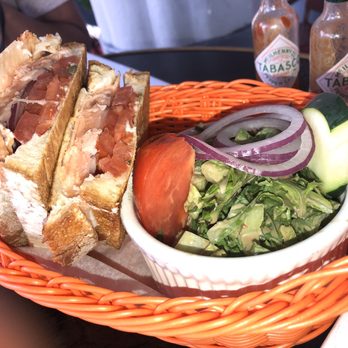 FL Cafe - Salmon Sandwich Salad - New American Near Me - Miami Beach, Florida FL Cafe - Salmon Sandwich Salad - New American Near Me - Miami Beach, Florida
