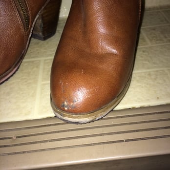 Northgate Shoe Repair - Glue left on top of vinyl shoe after grip put on sole (albeit backwards) - Shoe Repair Near Me - Edmonton, Alberta Northgate Shoe Repair - Glue left on top of vinyl shoe after grip put on sole (albeit backwards) - Shoe Repair Near Me - Edmonton, Alberta